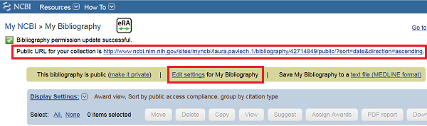 PubMed Tip of the Month: My Bibliography