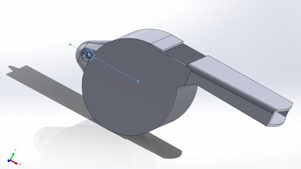 CAD Solidworks grey whistle