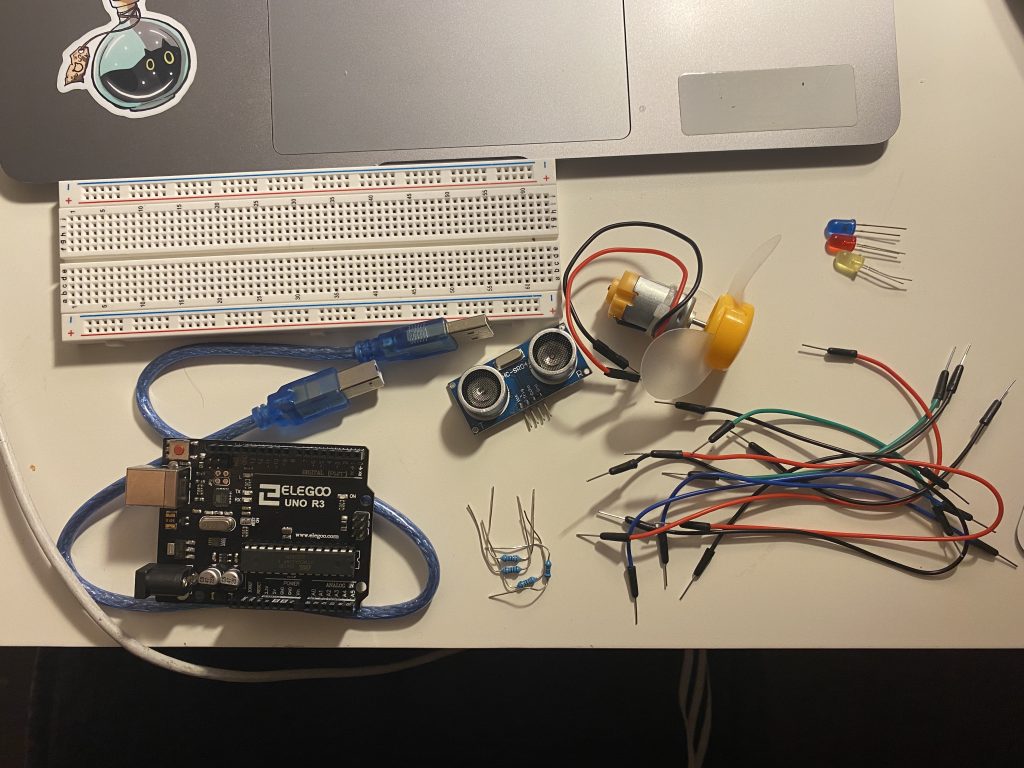 Items used to assemble Arduino