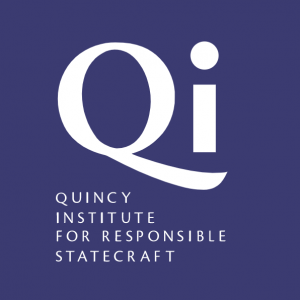 Quincy Institute logo in navy blue with white lettering