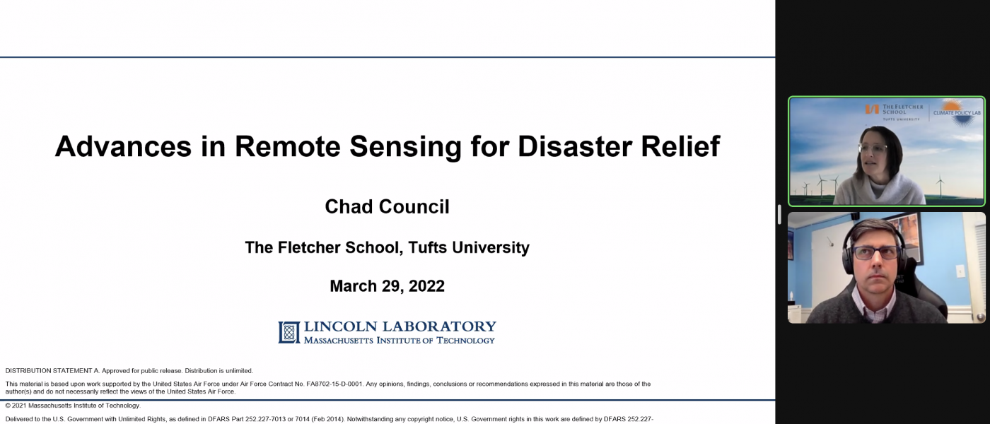 Webinar with Chad Council of MIT Lincoln Labs: Advances in Remote Sensing for Disaster Relief