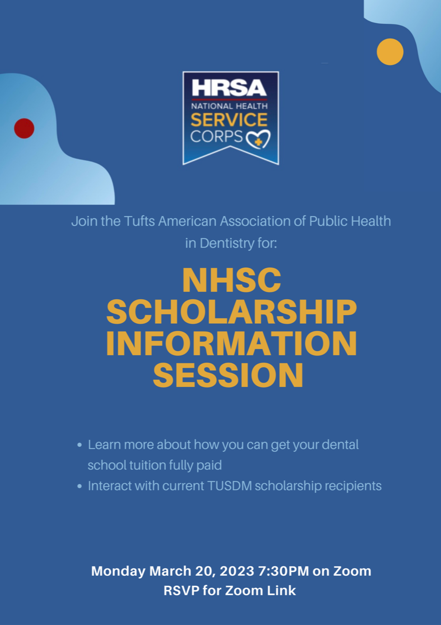 National Health Service Corps (NHSC) Scholarship Info Session Tufts