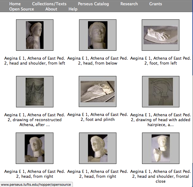 Screenshot of a digital archaeological archive