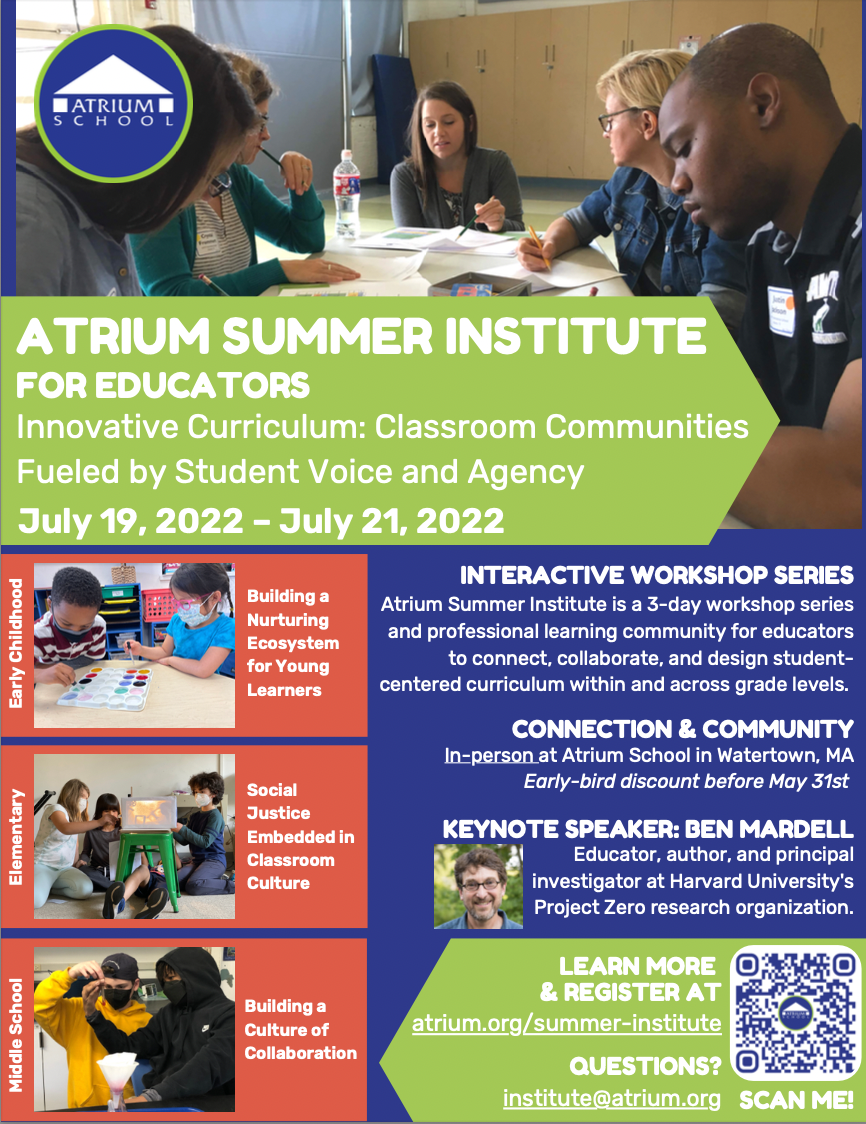 Atrium Summer Institute for Educators | Dept of Education Opportunities