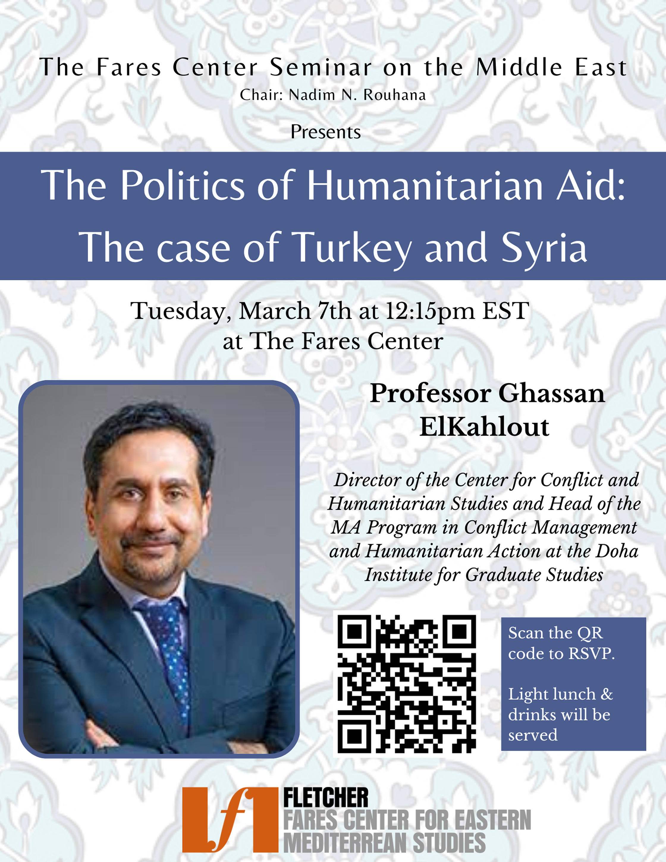 4. The Politics of Humanitarian Aid: The case of Turkey and Syria with Professor Ghassan ElKahlout