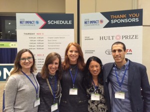 Ali (second from left) and Fletcher friends at the Net Impact conference.