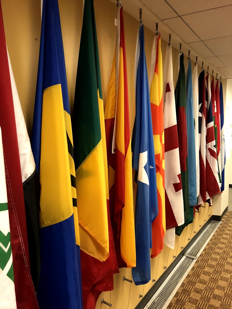 flags in the Hall of Flags