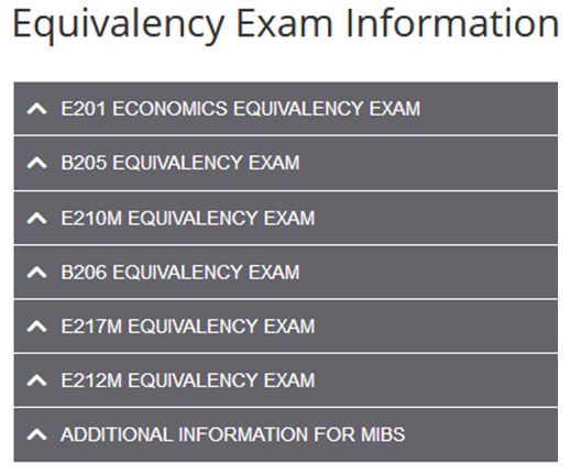 equivalencyrequirement