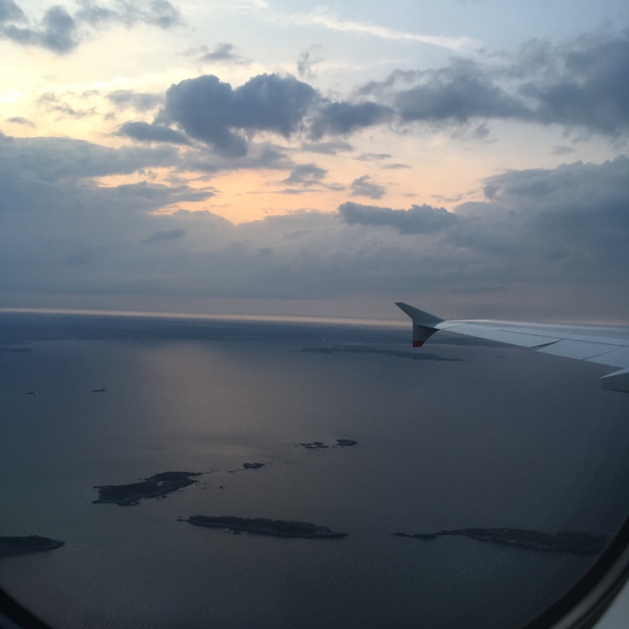 plane window view