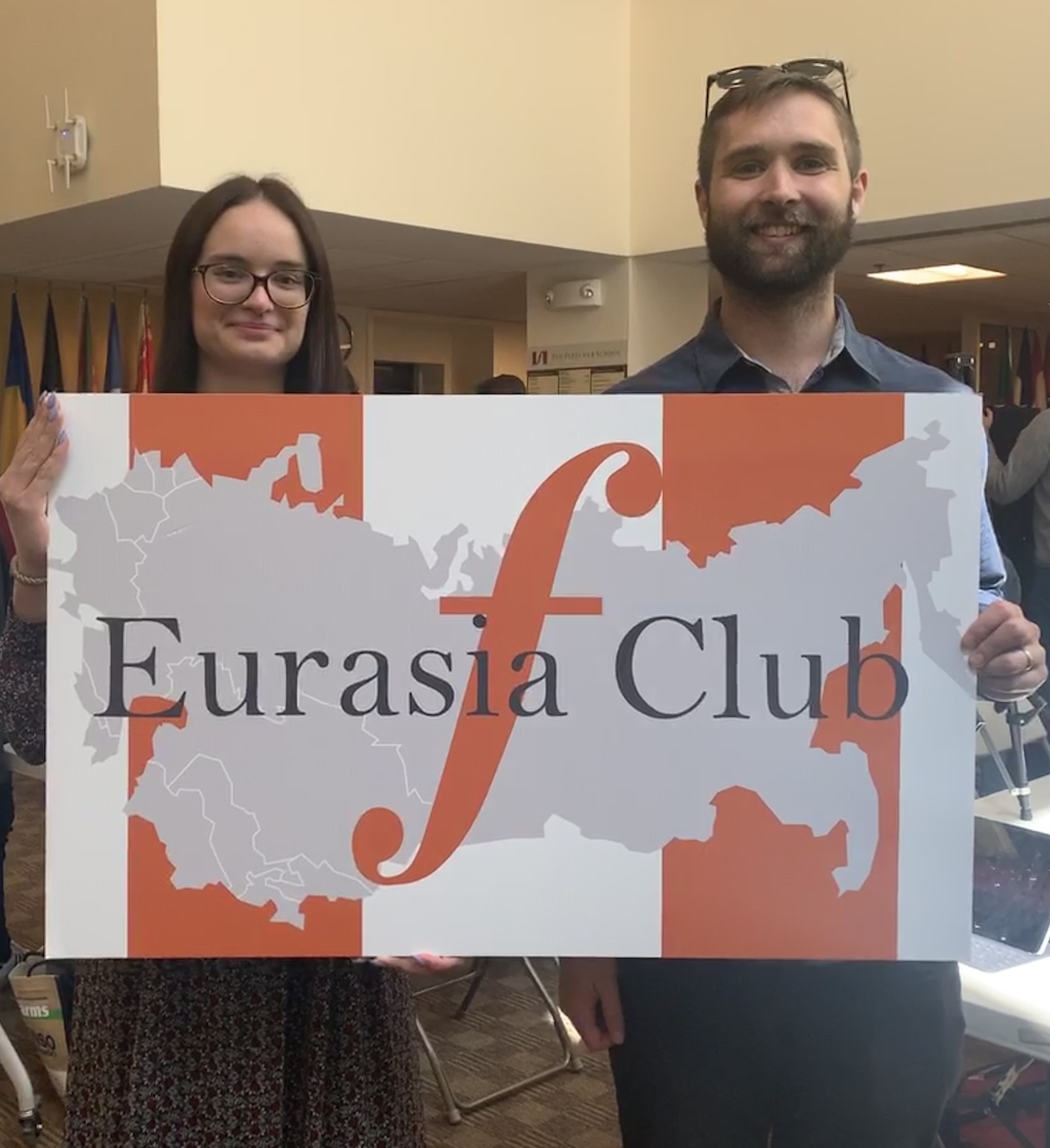 Lisa with Eurasia Club sign