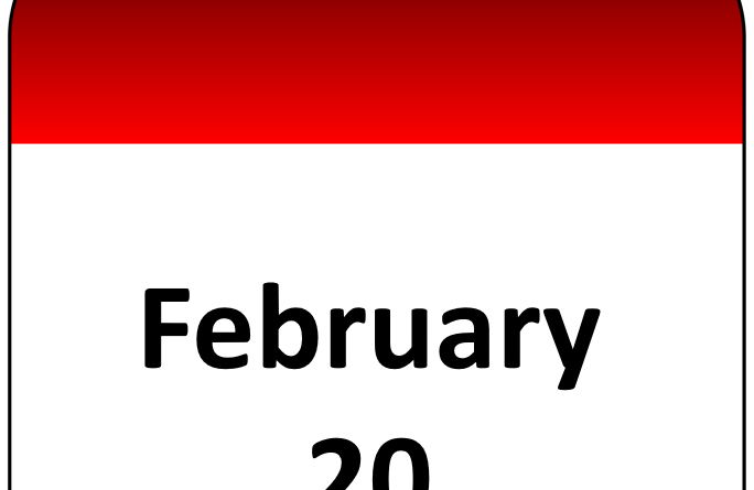 February 20 calendar