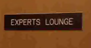 Experts Lounge sign