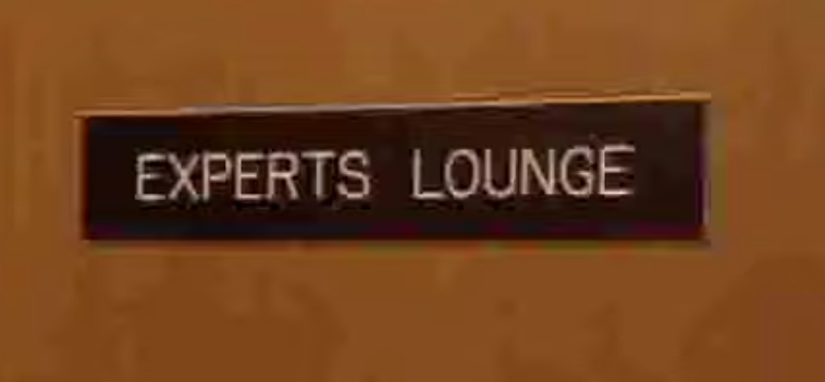 Experts Lounge sign