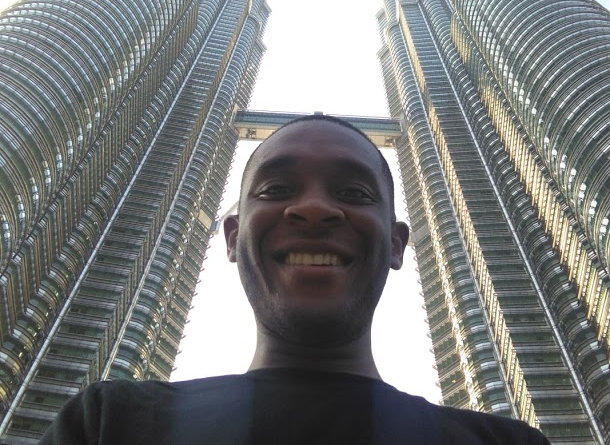 Henry Chambers at the Petronas Towers, Kuala Lumpur