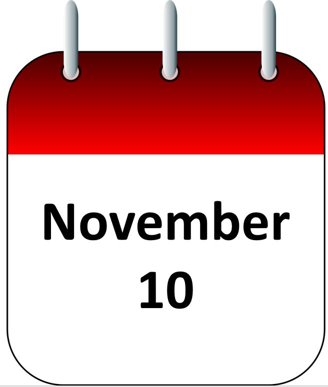 Nov 10 calendar image