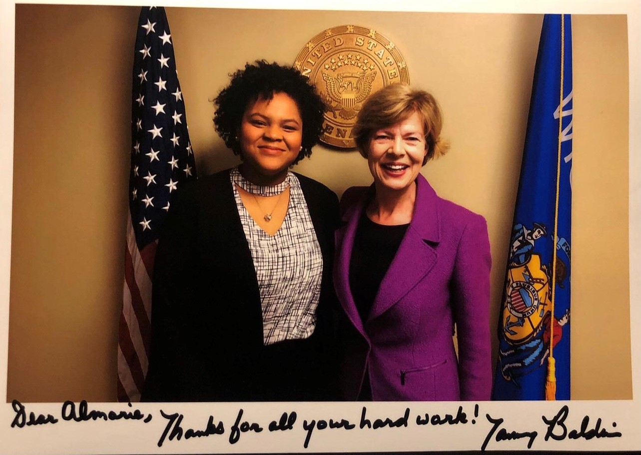 Almarie with Tammy Baldwin