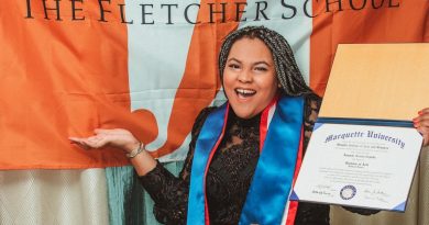 Almarie with Fletcher flag