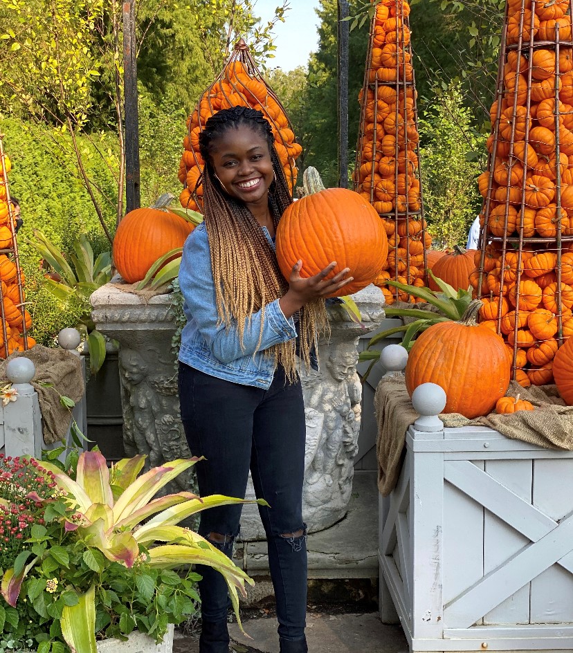 Princess with pumpkins