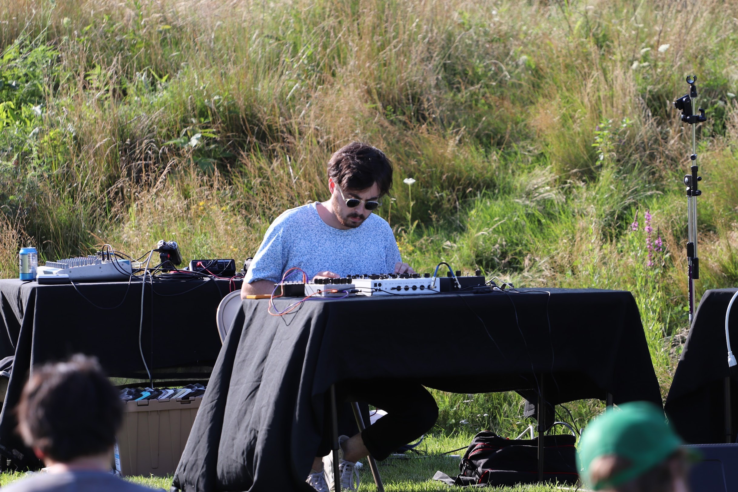 Staff Assistant Alec Whiting playing music