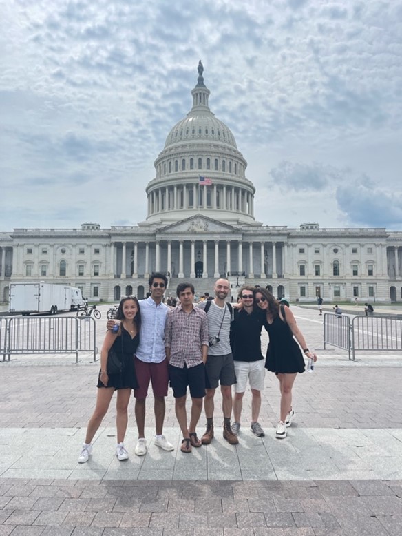 Emma and friends outside the US Capitol