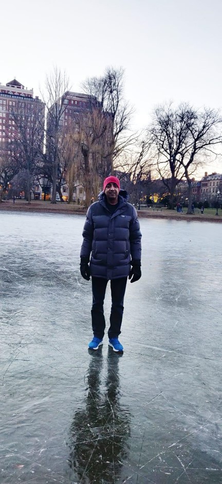 Birendra on the Common Frog Pond