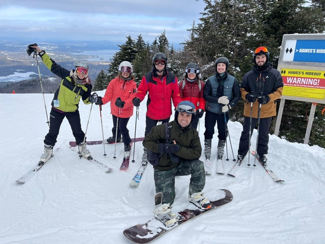 Emma and friends skiing in NH