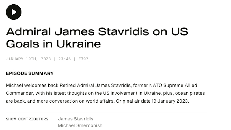 Admiral James Stavridis On Us Goals In Ukraine Fletcher Russia And Eurasia Program