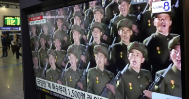 North Korean Troops on TV