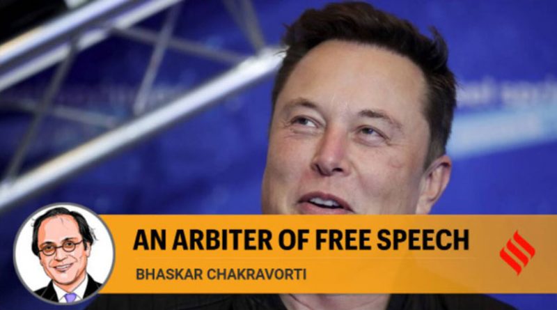 Screen grab of Elon Musk from Indian Express article