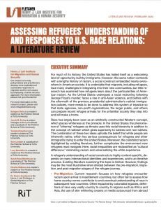 Assessing Refugees' Understandings of and Responses to U.S. Race Relations: A Literature Review