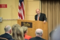 10/21/2015 - Medford, MA - Dean Stavridis introduces Kimberly Theidon at a special event in honor of the Henry J. Leir Chair in International Humanitarian Studies and Inaugural Henry J. Leir Human Security Award on October 21st, 2015. (Ian MacLellan for Tufts University)