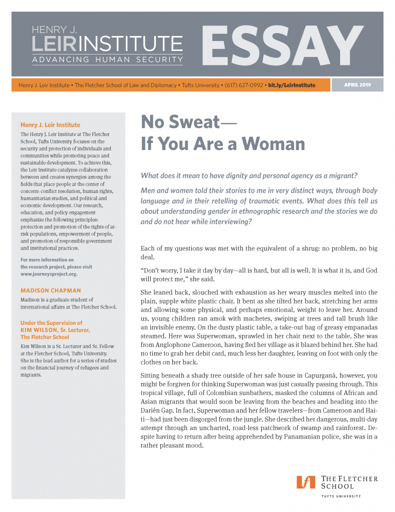 No Sweat – If You Are a Woman