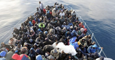 migrants on a boat
