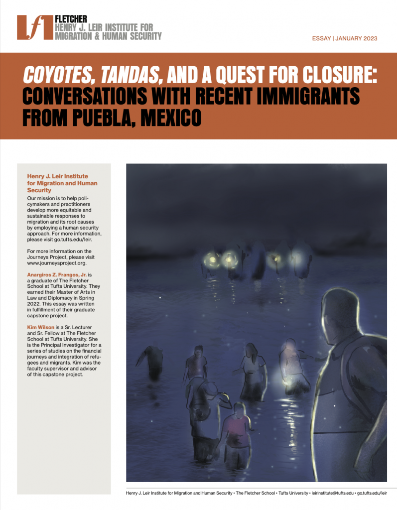 Coyotes, Tandas, and a Quest for Closure: Conversations with Recent Immigrants from Puebla, Mexico