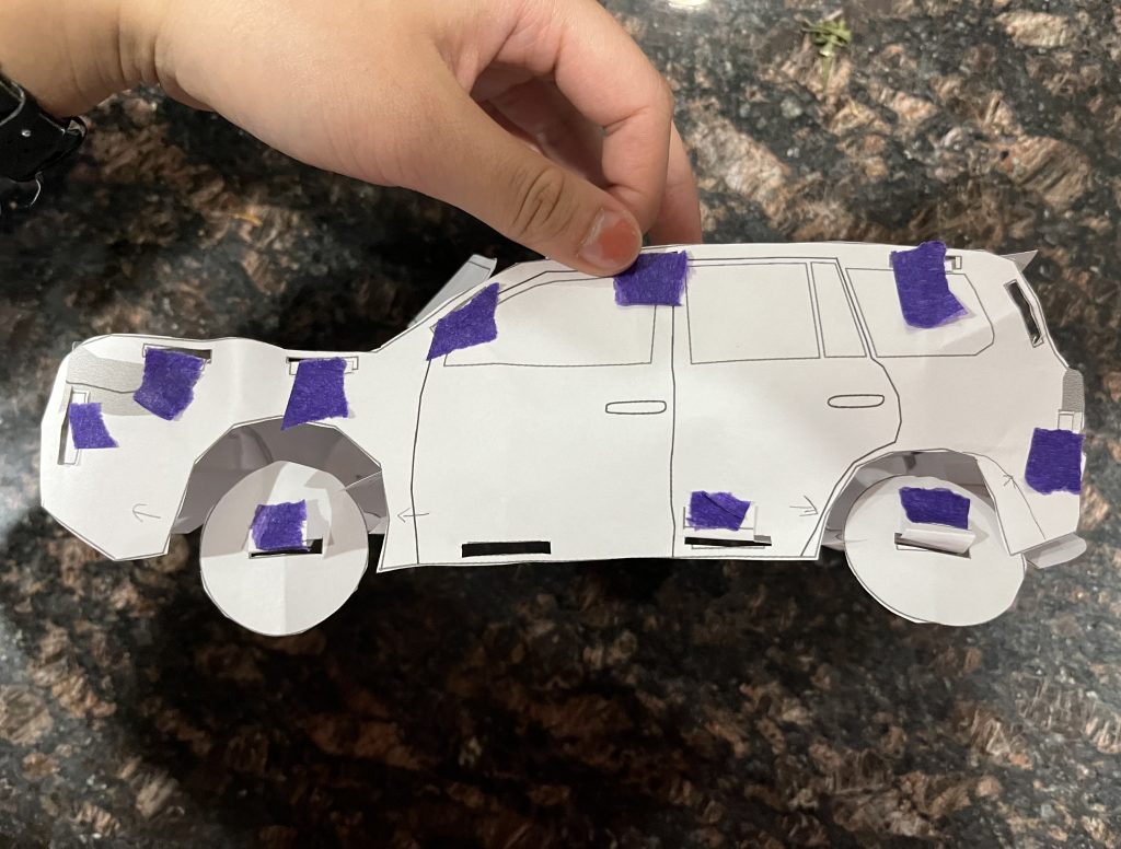 Side of Paper Car