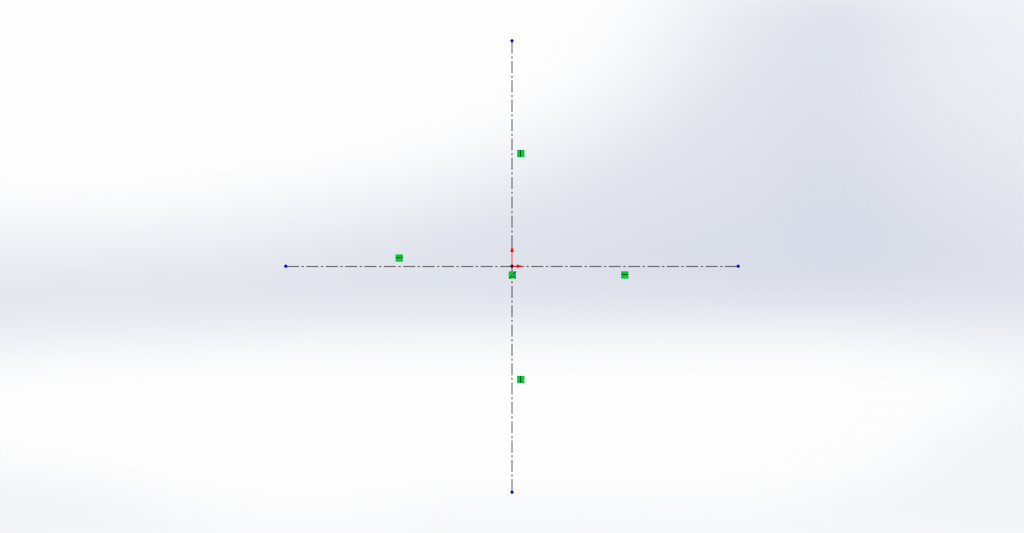 creating gridlines in the form of a "plus sign" in solidworks