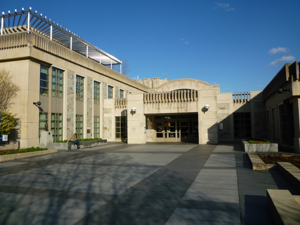 Tisch Library entrance at Tufts