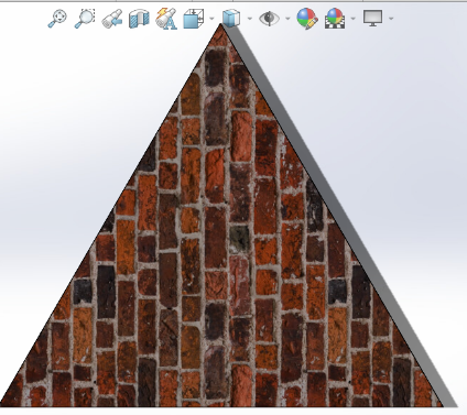 Pyramid Side After Adding Brick Texture