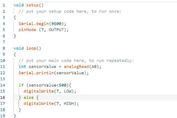 Arduino Code For 2nd Attempt At Night Light