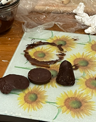 Hardened Chocolate Removed from Objects of Choosing