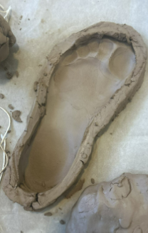 Original Clay Mold with Imprinted Foot