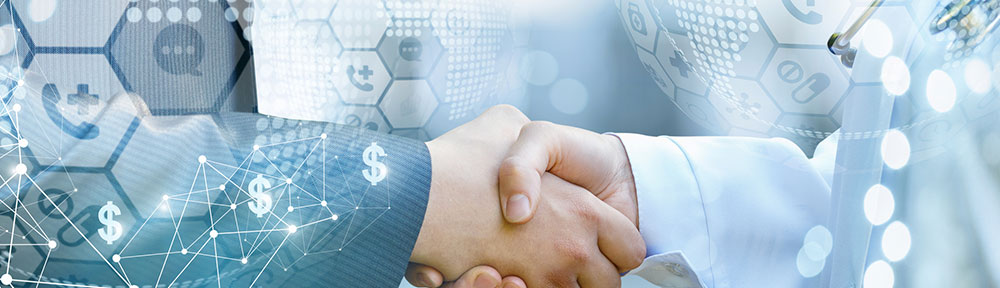 Two people shaking hands