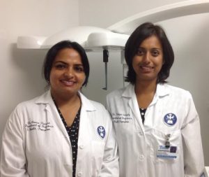 Aruna Ramesh and Rumpa Ganguly, faculty at Tufts University School of Dental Medicine
