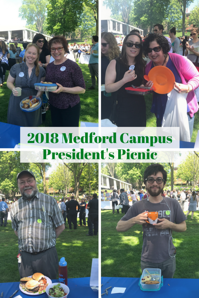 Photos of attendees with their own plates at the 2018 Medford Campus President's Picnic