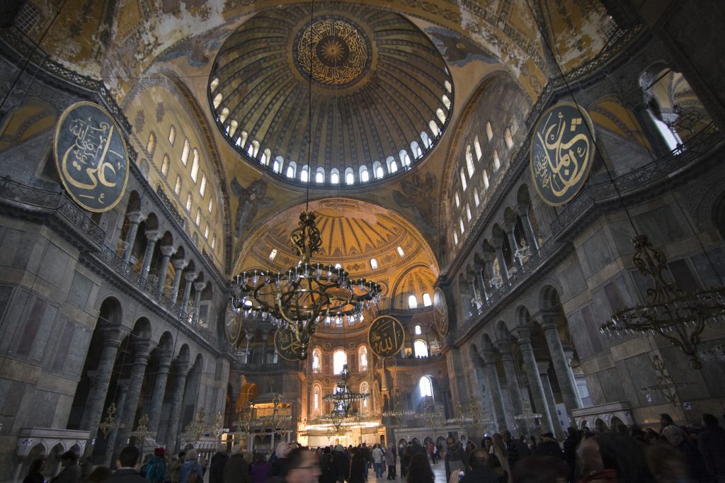 Interior view of Hagia Sophia, Constantinople/Istanbul