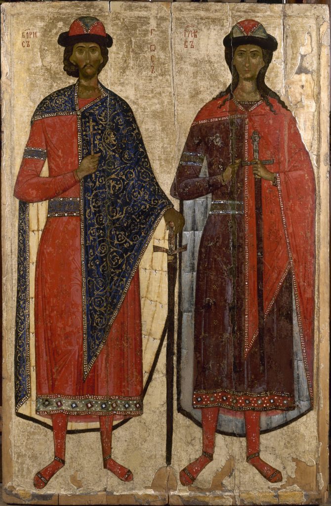 Icon of Borys (Boris) and Hlib (Gleb), mid-fourteenth century
