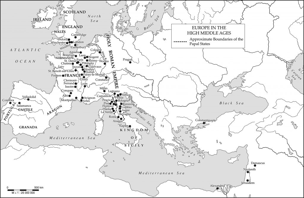 Europe in the High Middle Ages, after Cook and Herzman