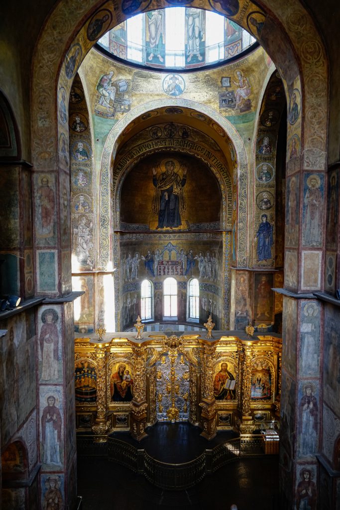 Interior view looking toward the altar area